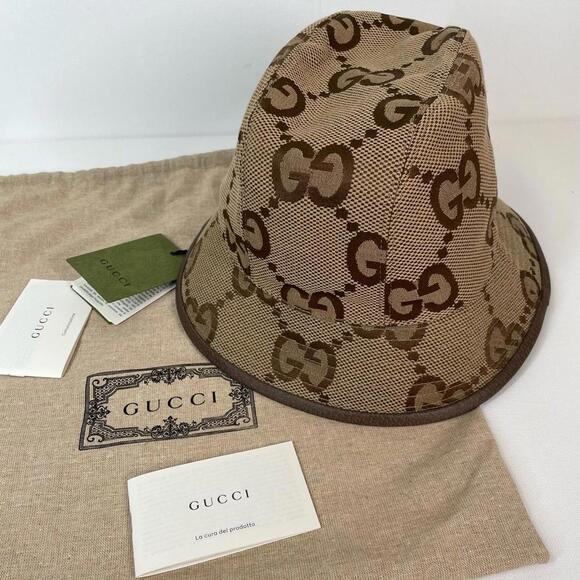 NEW NWT GUCCI JUMBO GG LOGO BUCKET HAT - Picture 8 of 10